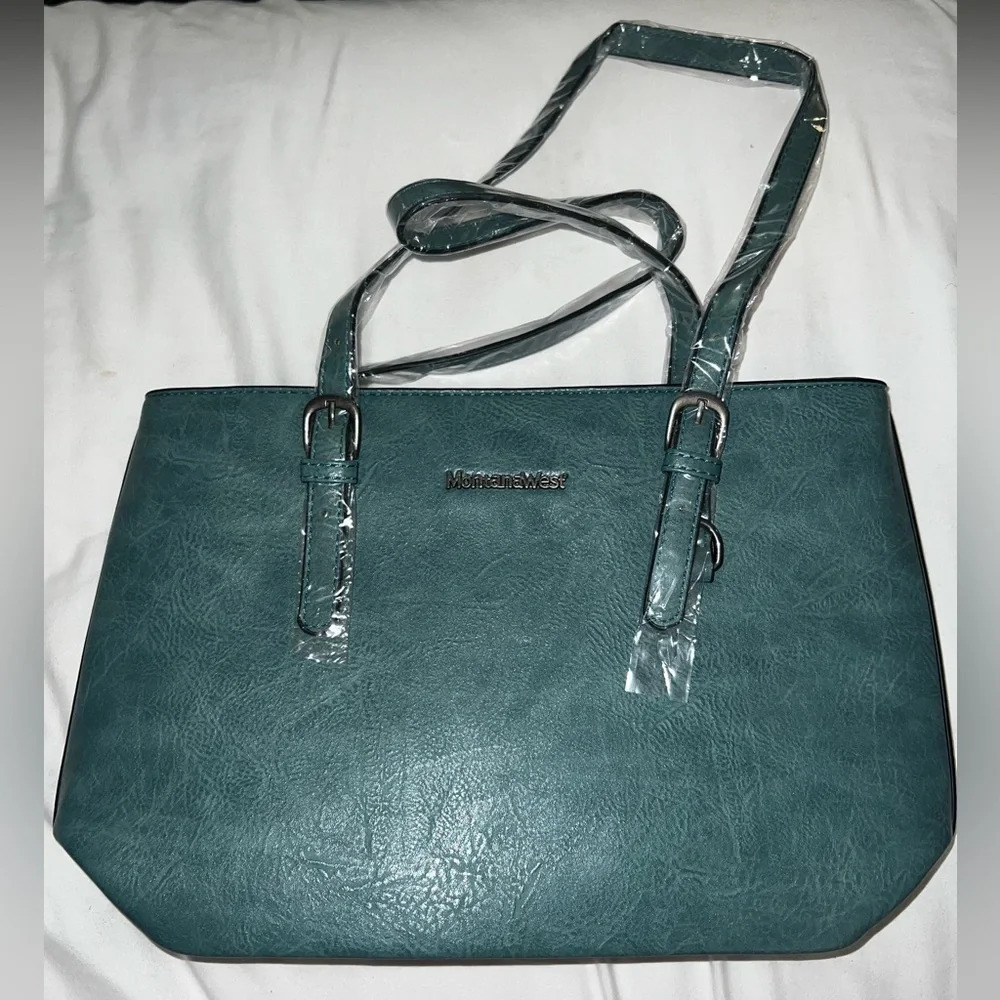 Montana West Faux Leather Tote Bag